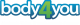 Logo Body4You - png escrita branca